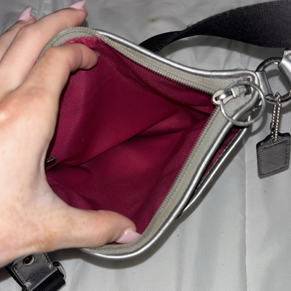 Coach Black and Silver Crossbody Bag EUC - Picture 7 of 7